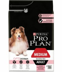 Pro Plan OptiDerma Medium Adult сухой корм для взрослых собак средних пород с лососем и рисом 3 кг. 